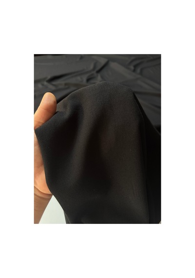 En150 Çift En Siyah Krep Kumaş Elbise, Etek, Ferace, Tunik, Pardösü, Pantolon, Yelek, Takım, Ceket