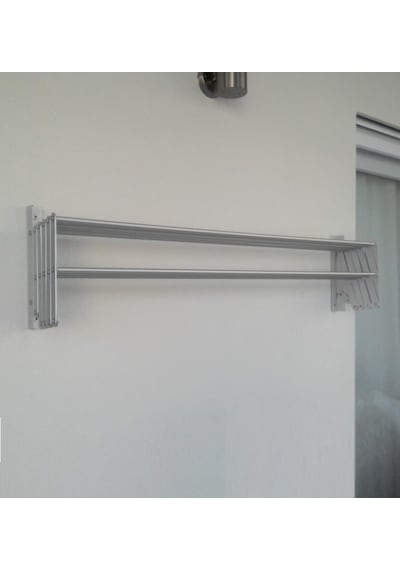Çamaşır Kurutma Askısı Balkon Elbise Kurutma Askılığı 70Cm 9 Lu Gri