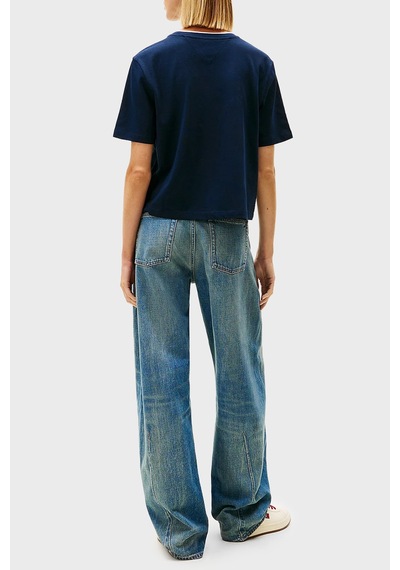Tommy Jeans Bayan T Shirt Dw0dw22563 C1g Lacivert Lacivert