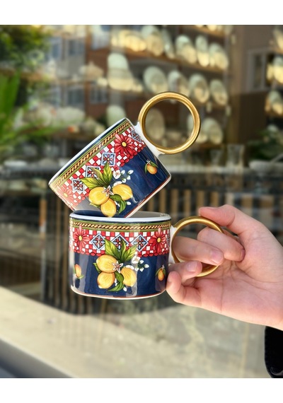 2'li Lüks Lemoon Kupa-5029 Çok Renkli