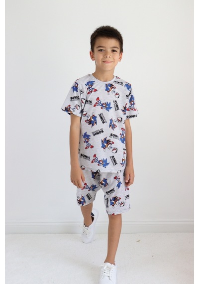 Harika Kids Erkek Çocuk Dinazor Desen Kaprili Basic Takım Takım 001