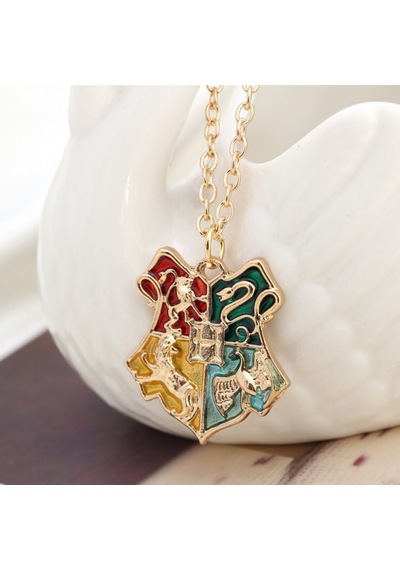 Harry Potter Hogwarts Kolye Okul Amblemi Kolyesi Mavi