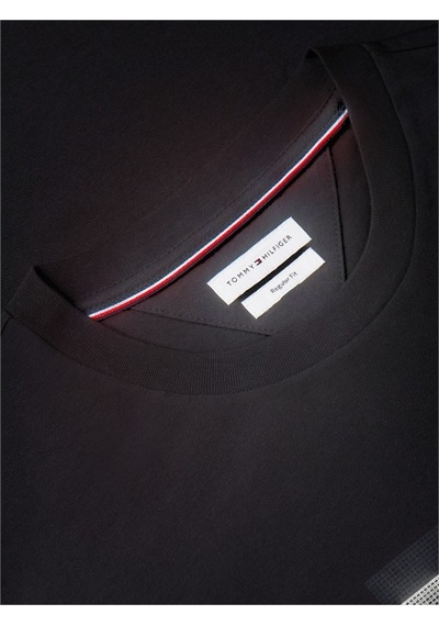 Tommy Hilfiger Scrıpt Flag Regular Tee Erkek Siyah T-shirt - Mw0mw43226