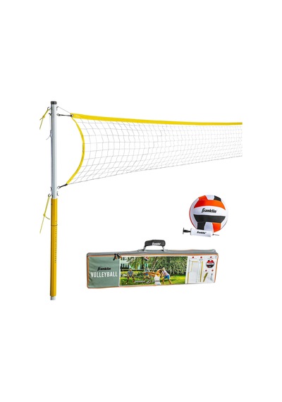 Outdoor Volleyball Net Sets - Beach + Backyard Portable Volleyball Net With Poles - Complete Outdoor Volleyball Sets Wit