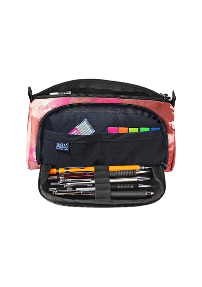 Jacbag Prime Xl-lastik Ayraçlı İki Bölmeli Kalem Kutusu Prime Xl-pembe Bulut renkli