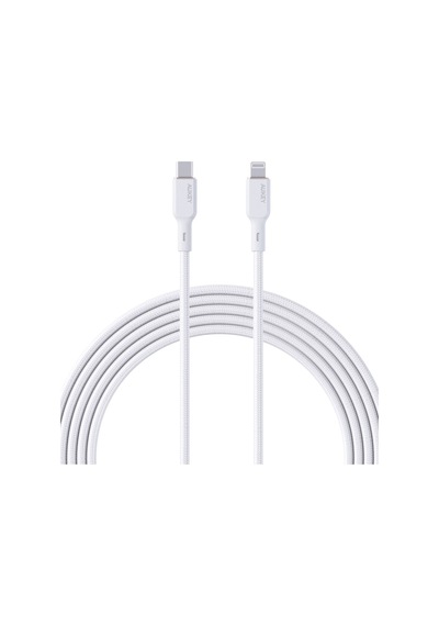 Aukey CB-NCL1-WH Naylon Örgülü 3a 480mbps Type-c Lightning Kablosu 1.8m