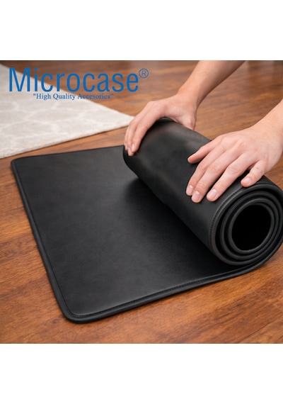 Microcase Elektrikli Scooterlar İçin Ev İçi Park Toz Çamur Zemin Koruyucu Deri Mat 50x140 Al5508 Siyah