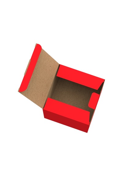15x15x15 - 25 Adet - Kırmızı Kilitli E Ticaret Karton Kargo Kutusu Ofset Red Chrome 25 Adet