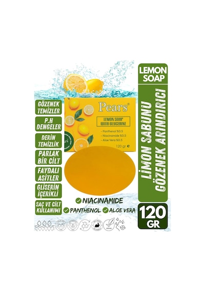 Pears Gliserinli Limon Sabunu, 120 Gram 285 ML