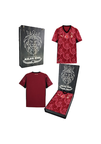 Gsstore Galatasaray 25/26 Erkek Alternatif Forması Lazer Ahşap Hediyelik Kutu Kırmızı