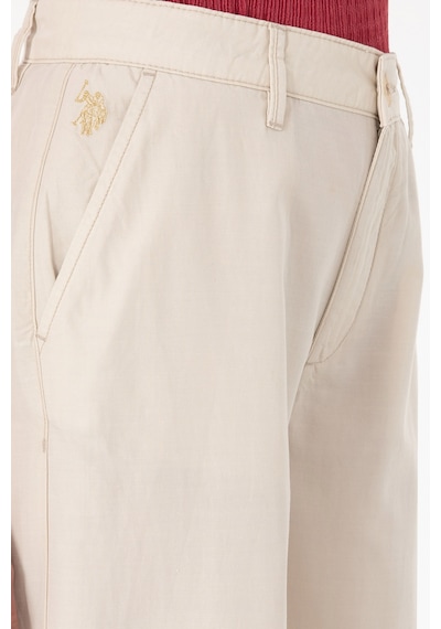 U.S. Polo Assn.  Kadın Taş Loose Fit Kanvas Pantolon 50309122-VR049