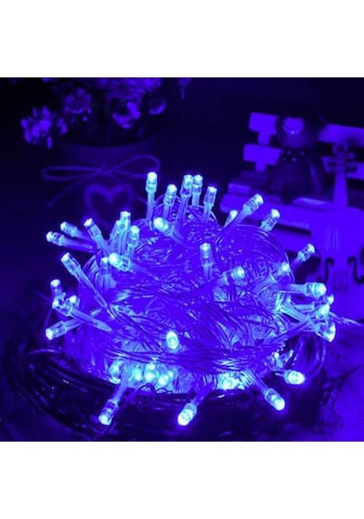 Christmas Tree Blue Led Light 10 Metre Mavi Led Işık Mavi Yılbaşı Ağacı Işığı Mavi İp Led Işık 220v Fişli 100 Canlı Led Gün Işığı