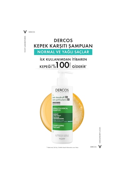 Vichy Dercos Anti-pelliculaire Anti-dandruff Kepek Karşıtı Şampuan 390 Ml - Normal Ve Yağlı Saçlar