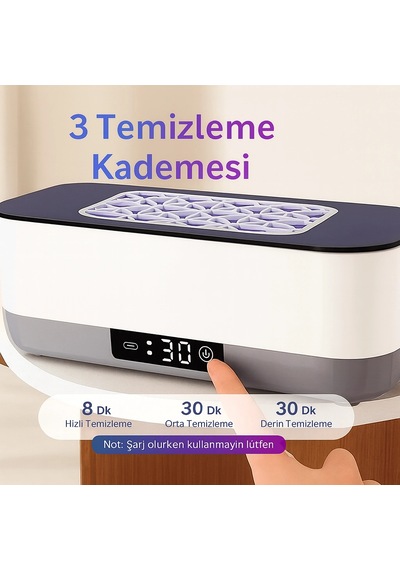 Dailytech Ultrasonik Gözlük Temizleme Cihazı Takı Saat Lens Derin Temizlik Makinesi