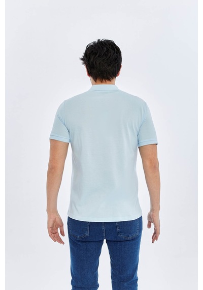 Süvari Slim Buz Mavisi Erkek Polo Yaka T-shirt Ts1014000474 Buz Mavi