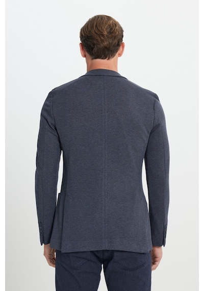 Ac&co Erkek Lacı Slim Fit Dar Kesim Mono Yaka Desenli Torba Cepli Ceket