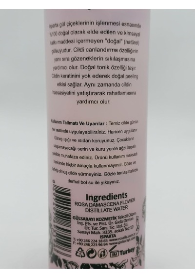 Tr Gülsarayı%100 Doğal Gül Suyu 400ml