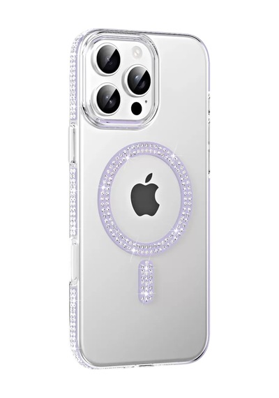 Joko Apple İphone 16 Pro Move Taşlı Magsafe Kapak - Lila