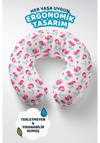 Deniz Kızı Desenli Pamuklu Boyun Yastığı - Sevimli Pembe Turkuaz Çocuk & Yetişkin Seyahat Yastığı Tozlu Ayışığı Deniz Mavisi Deniz Kızı Desenli Pamuklu Boyun Yastığı - Sevimli Pembe Turkuaz Çocuk & Yetişkin Seyahat Yastığı Tozlu Ayışığı Deniz Mavisi