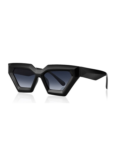 Uv400 Koruyucu Unisex New Cat Eye Güneş Gözlüğü Siyah Model 1076 Çok Renkli