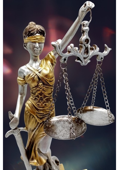 Themis Adalet Terazisi Heykeli Ve Dünya Biblo Gümüş 37cm