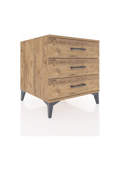 Kronos Komodin 3 Çekmeceli 60x59x64 Çam-çam Çam