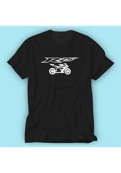R25 Siyah Baskılı Logo Tshirt Modeli