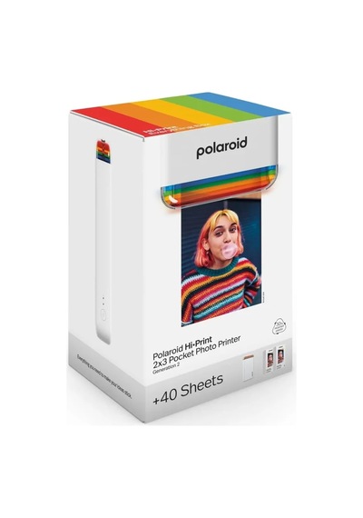 Polaroid Hi-print - Bluetooth Fotoğraf Yazıcısı Ve Kağıt İkili Paketi Beyaz Siyah