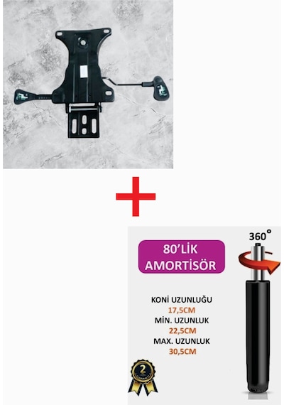 Cemre Ticaret Çift Kollu Kuyruklu Mekanizma+80'lik Siyah Piston