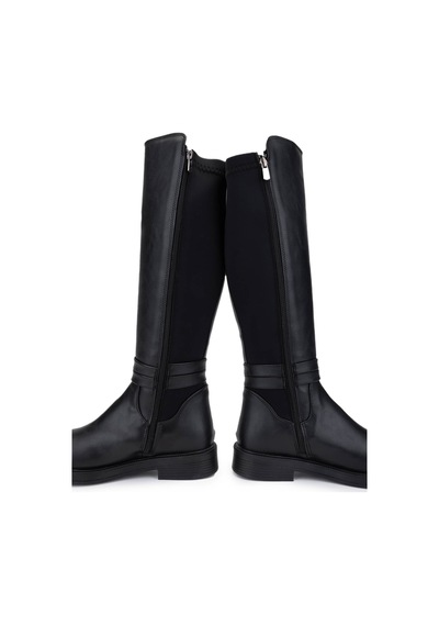 Tamer Tanca Kadın Vegan Siyah Casual Çizme 1065 39-6005 Bn Czm Sk24-25 Sıyah Cılt Siyah