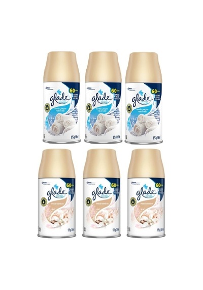 Glade Oda Kokusu İpeksi Vanilya + Temiz Çarşaf Ferahlığı 6 x 269 ML