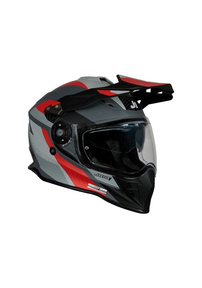 Just1 J34 Pro Globe Kapalı Motosiklet Kaskı Kırmızı Siyah Çok Renkli