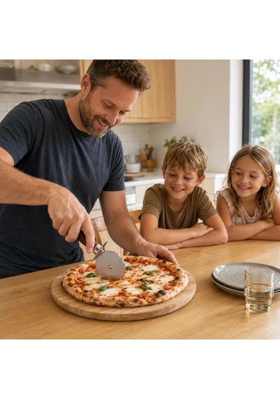 Paslanmaz Çelik Pizza & Hamur Kesici Çok Renkli
