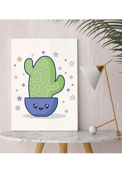 Bk Gift Kaktüs Tasarımlı Kanvas Tablo 30X50Cm-8 (551143011)