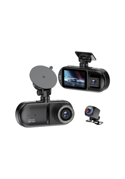 3 Kameralı 4k 360 Araç İçi Kamera Gece Görüşlü Ön Arka İç Kamerası Wifi
