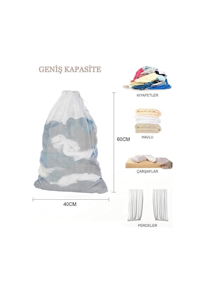 Orret Home Çamaşır Yıkama Filesi: Dayanıklı Ve Koruyucu Çamaşır Torbası, Hassas Giysiler İçin Mükemmel Koruma, Perde Yıkama Filesi 40 X 60 Sku: Smg8690010164568 -