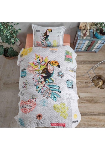 Tek Kişilik 4 Mevsim Set Paradıse V1 Somon