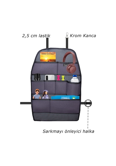 Bod Koltuk Arkası Düzenleyici Araç İçi Organizer