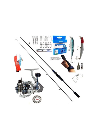 Okuma Safyre 4000 270cm 7-40gr Oslo Legend Rapala Maket Balık Spin Olta Takımı Seti