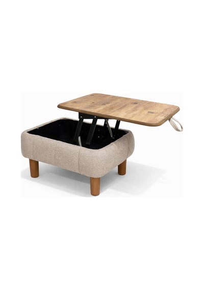 Ester Sandıklı Mekanizmalı Orta Sehpa/bench, Sütlü Kahve Kahverengi