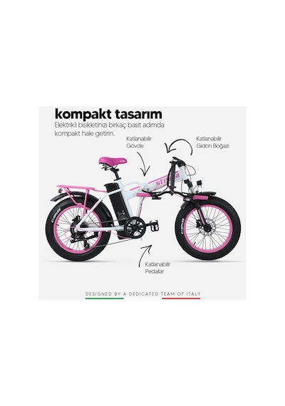 E-sıs Fat Bike 20 Jant Bisiklet Çok Renkli
