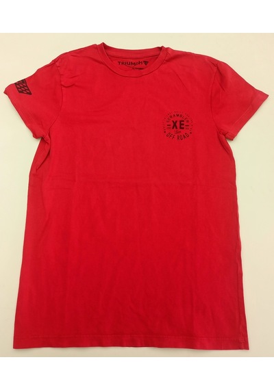 Motosiklet T-shirt TRİUMPH SCRAMBLER KIRMIZI KISA KOL BİSİKLET YAKA TSHİRT