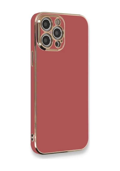 Apple Uyumlu iPhone 12 Pro Max Uyumlu Kılıf Volet Silikon - Kırmızı