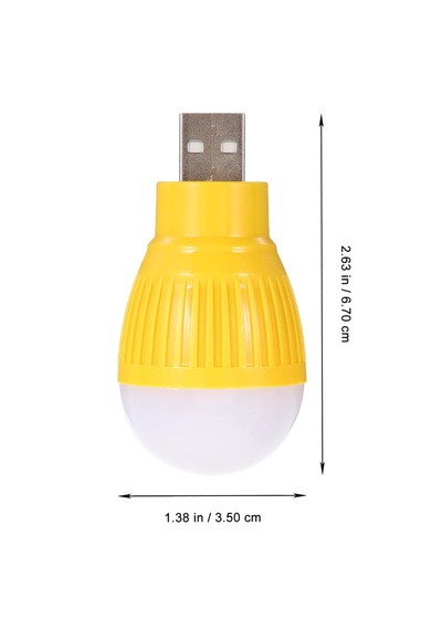 Usb Beyaz Gece Lambası Mini Ampul 34389 Beyaz - Sarı