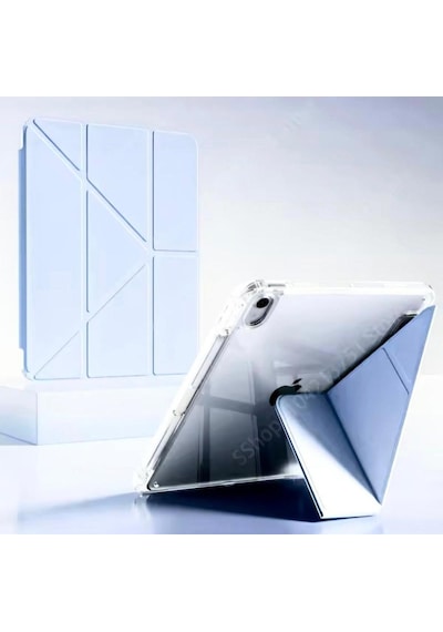 Apple Uyumlu iPad 7 8 9 Nesil Uyku Modu Kalemlik Bölmeli 3 Katlamalı Kılıf Standlı Kapak