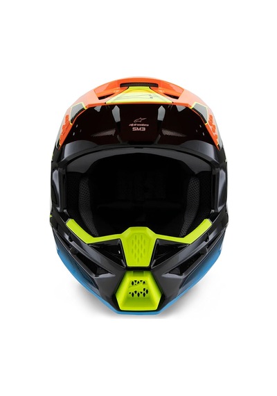 Alpinestars Sm3 Fray Off-road Motosiklet Kaskı Siyah Mavi Oranj Siyah / Mavi / Oranj