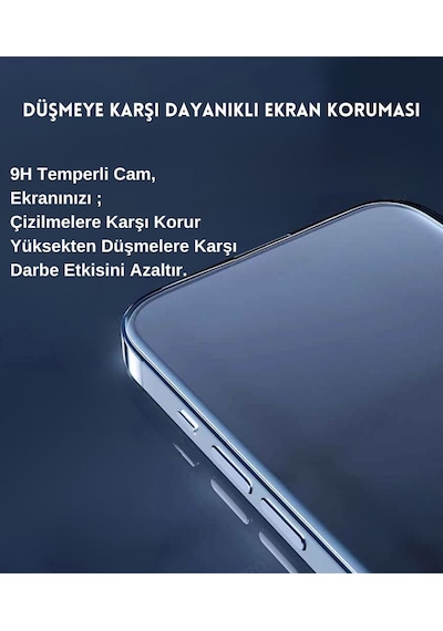 Apple Uyumlu   iPhone 16 Plus Ekran Koruyucu Anti Statik Kolay Uygulama Aparatlı