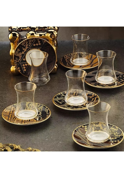 Sandro Moreno 1453 Kariye Gold 12 Parça 6 Kişilik Çay Seti 110 Ml Renkli