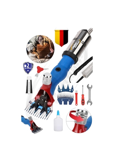 Lieber German Lg019 1500 Watt Rus Tipi Adaptörlü Koyun Makinesi Kirkma Makinasi Beiyuan Bıçak