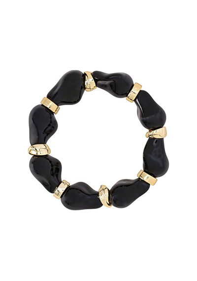 Gold Detaylı Taş Bileklik W27blk002 Uw27blk00210 Siyah